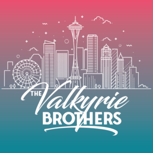 The Valkyrie Brothers Logo to go with the book trailer for Elevator Ride