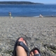 Bethany Maines is plotting at the beach.
